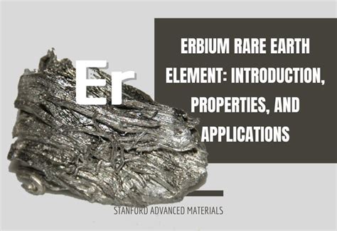  Erbium: Un Metallo Terroso con Potenziale Fotoluminiscente per Applicazioni Optoelettroniche di Precisione!